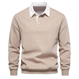 SANTIAGO™ | MEN'S CASUAL AUTUMN SWEATSHIRT WITH LONG SLEEVES AND LAPELS